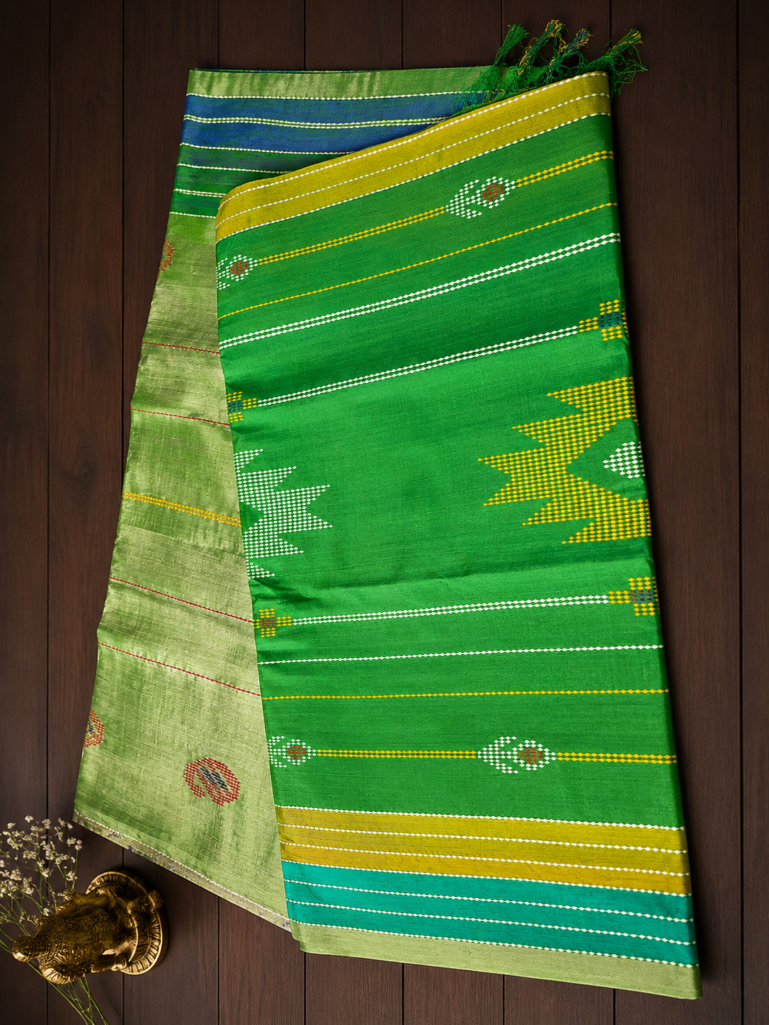 Shyamala: Parrot Green Kalakshetra