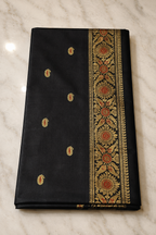 Krishnakaali: Minakari Revival Baluchari with Sunflower Border