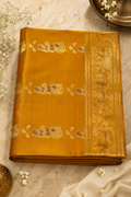 Kanchana: Turmeric Swarnachuri with Gold Zari Butti