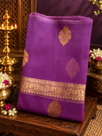 Kasni: Lilac Organza Banarasi