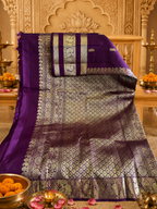 Oodha: Reta Pett Border, Deep Purple Kanjeevaram