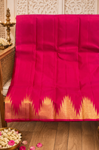 Gulal: Rani Pink Kanjeevaram with Temple Gold Border