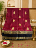 Anaar: Deep Maroon Kanjeevaram with Korvai Gap Border