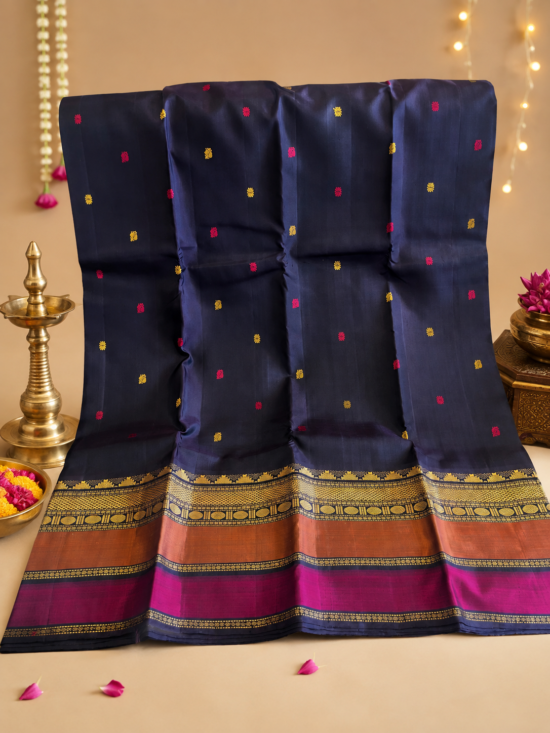 Rusha: Zero Zari 9 to 9 Pure Kanjeevaram Silk