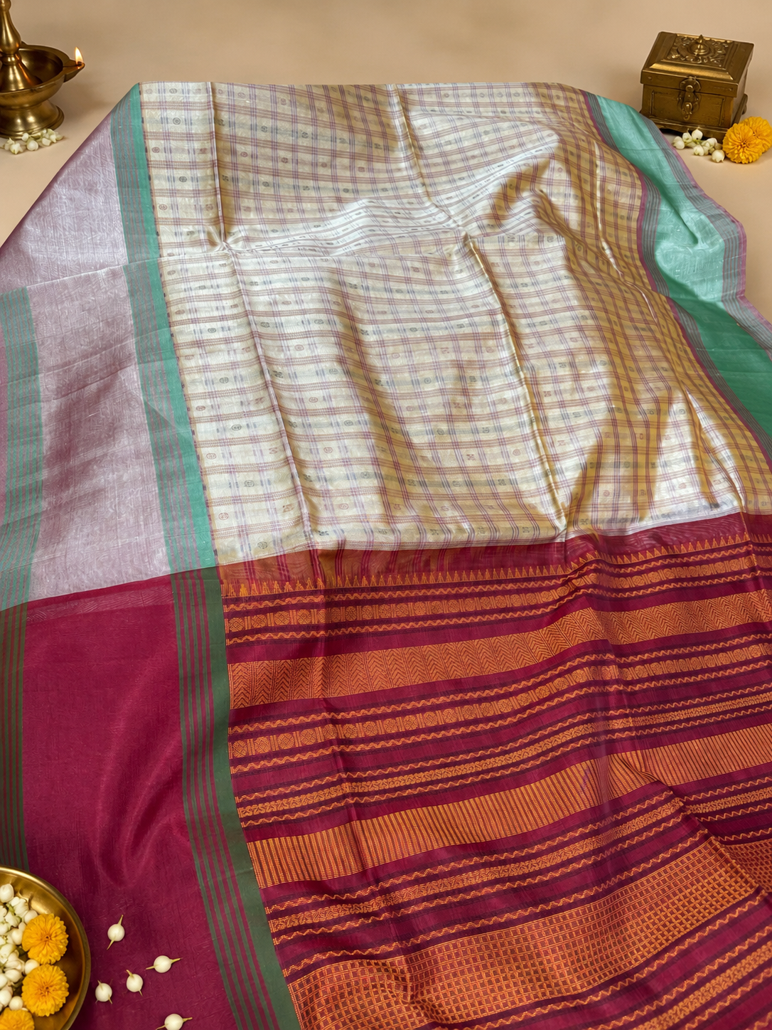 Rekha: Kattam Silk Cotton Kanjeevaram
