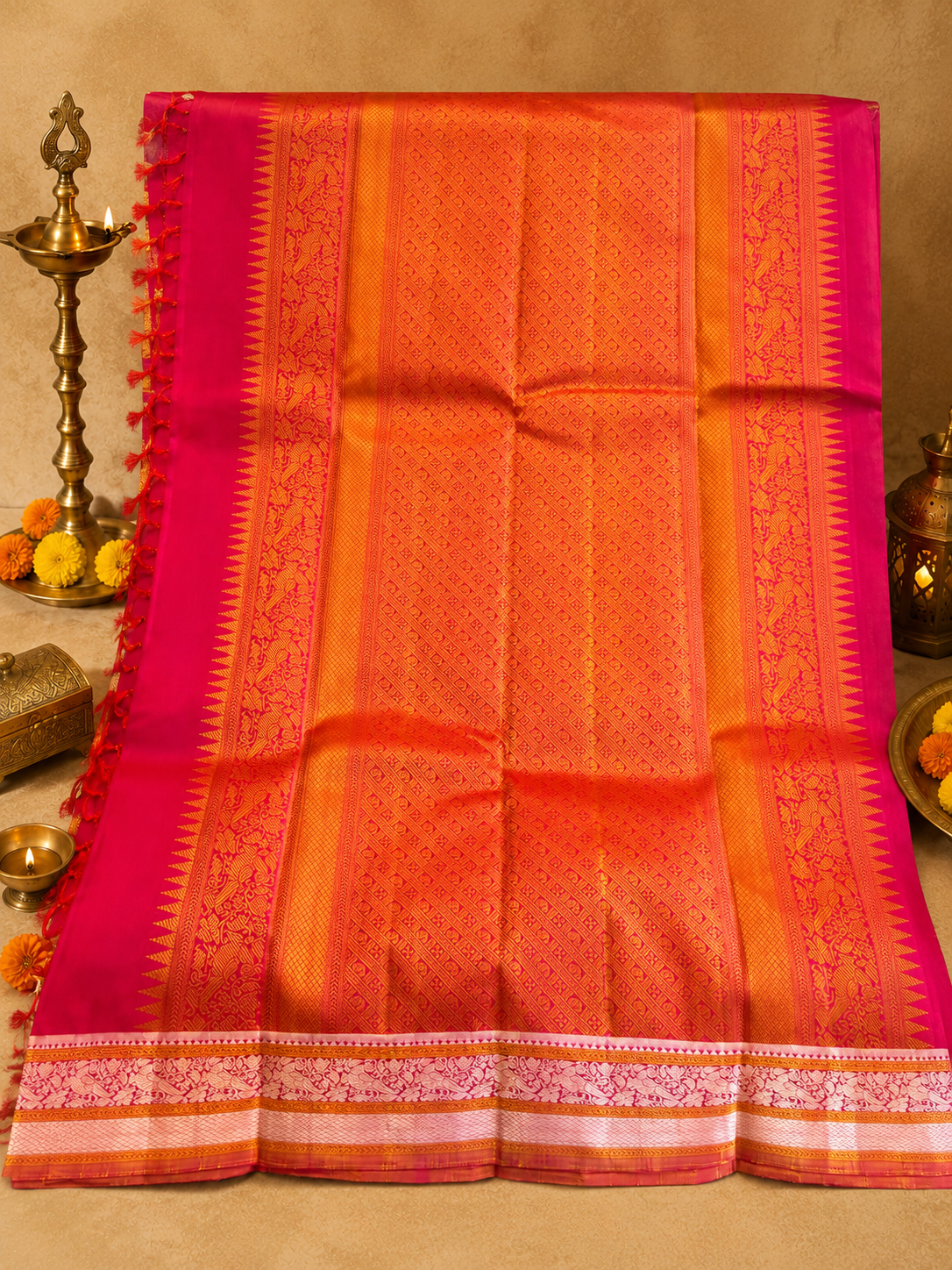 Anokhi: Zero Zari 9 to 9 Pure Kanjeevaram Silk