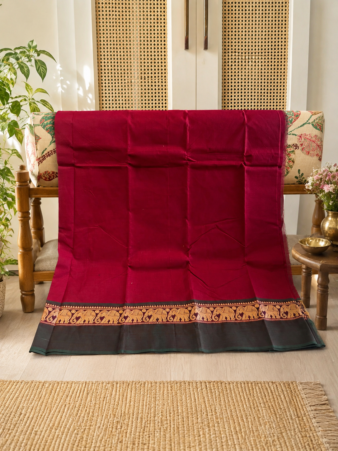 Gajendra: Pure Kanchipuram Cotton Saree