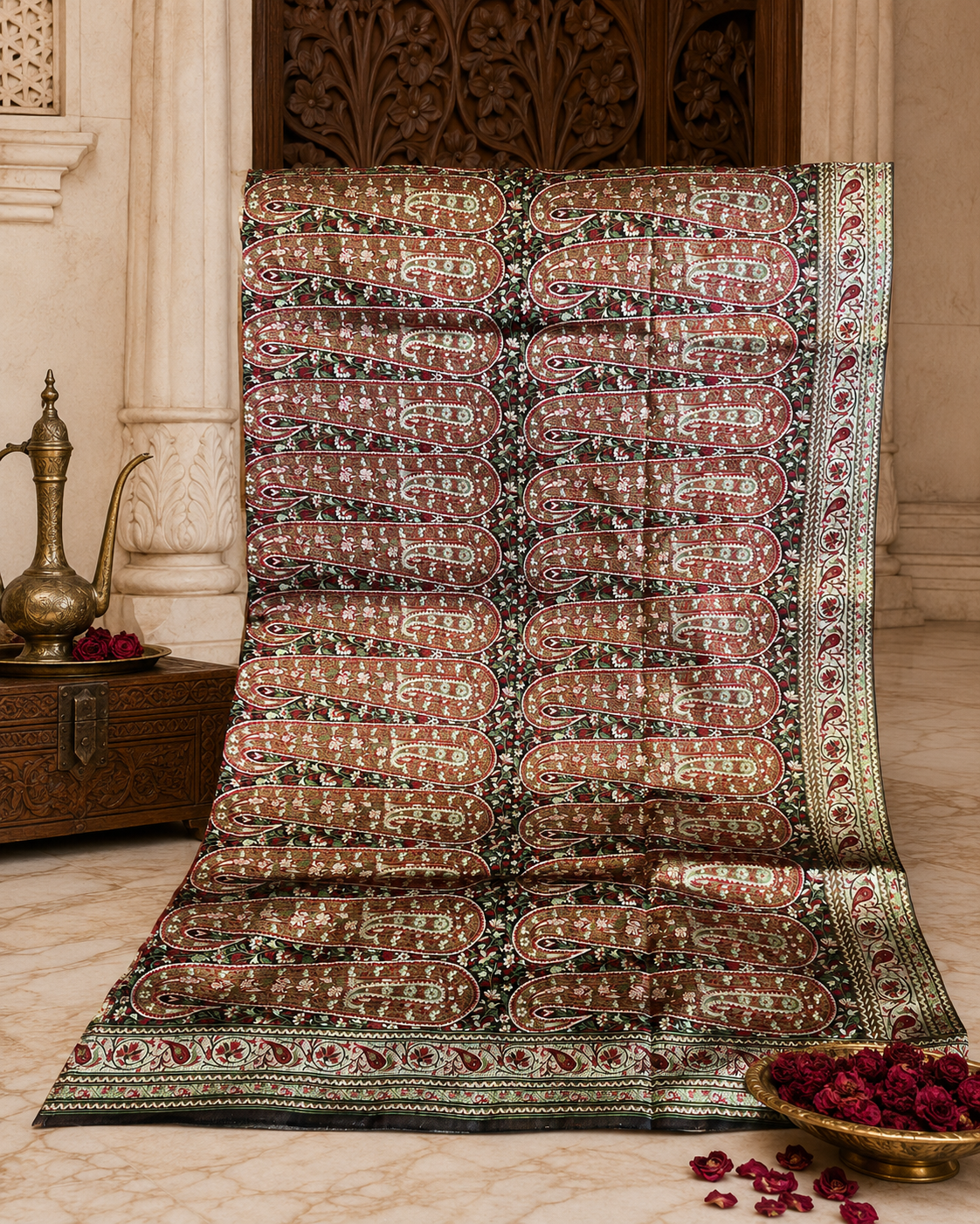 Zeenat: Pure Silk Tanchoi Jamewar Banarasi