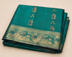 Neelambari: Minakari Peacock Teal Swarnachuri