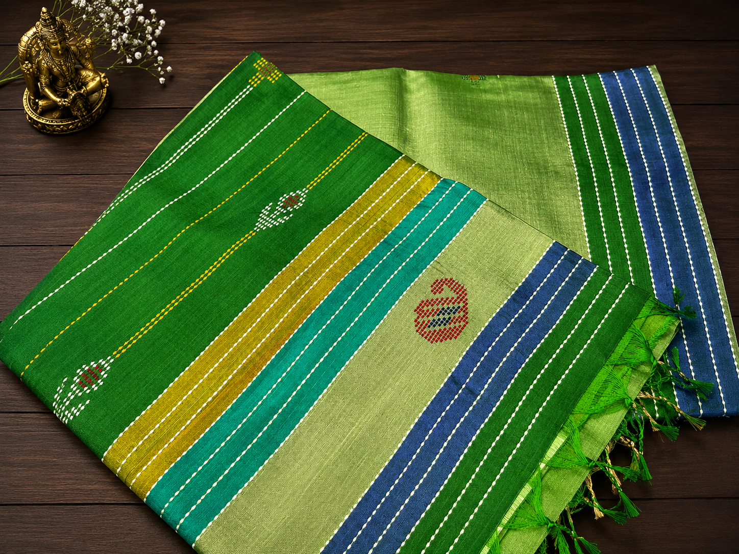 Shyamala: Parrot Green Kalakshetra