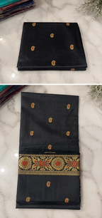 Krishnakaali: Minakari Revival Baluchari with Sunflower Border