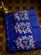 Nilamani: Royal Blue Handwoven Jamdani