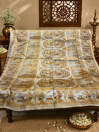 Sharad: Minakari Ivory Baluchari with Golden Elephant Butti
