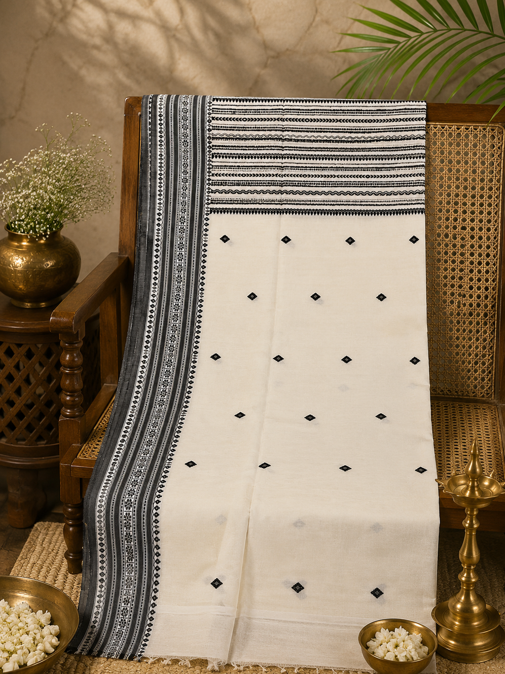Shubhra: Fine Bengal Cotton with Statement Border