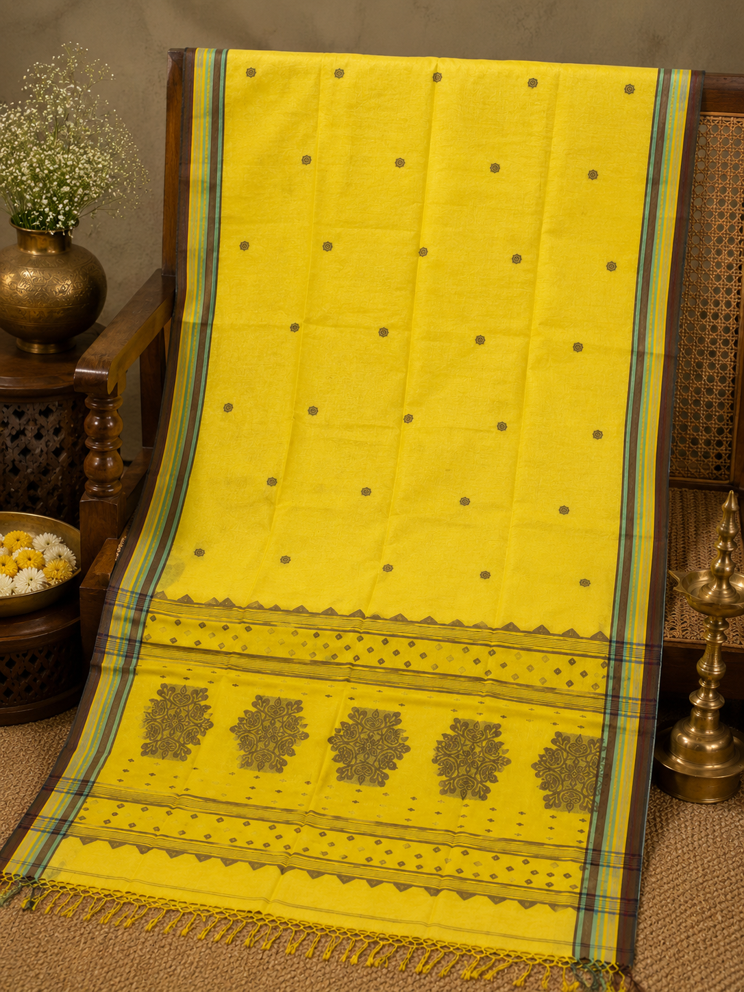 Dyuti : Modern Bengal Zari Cotton Saree