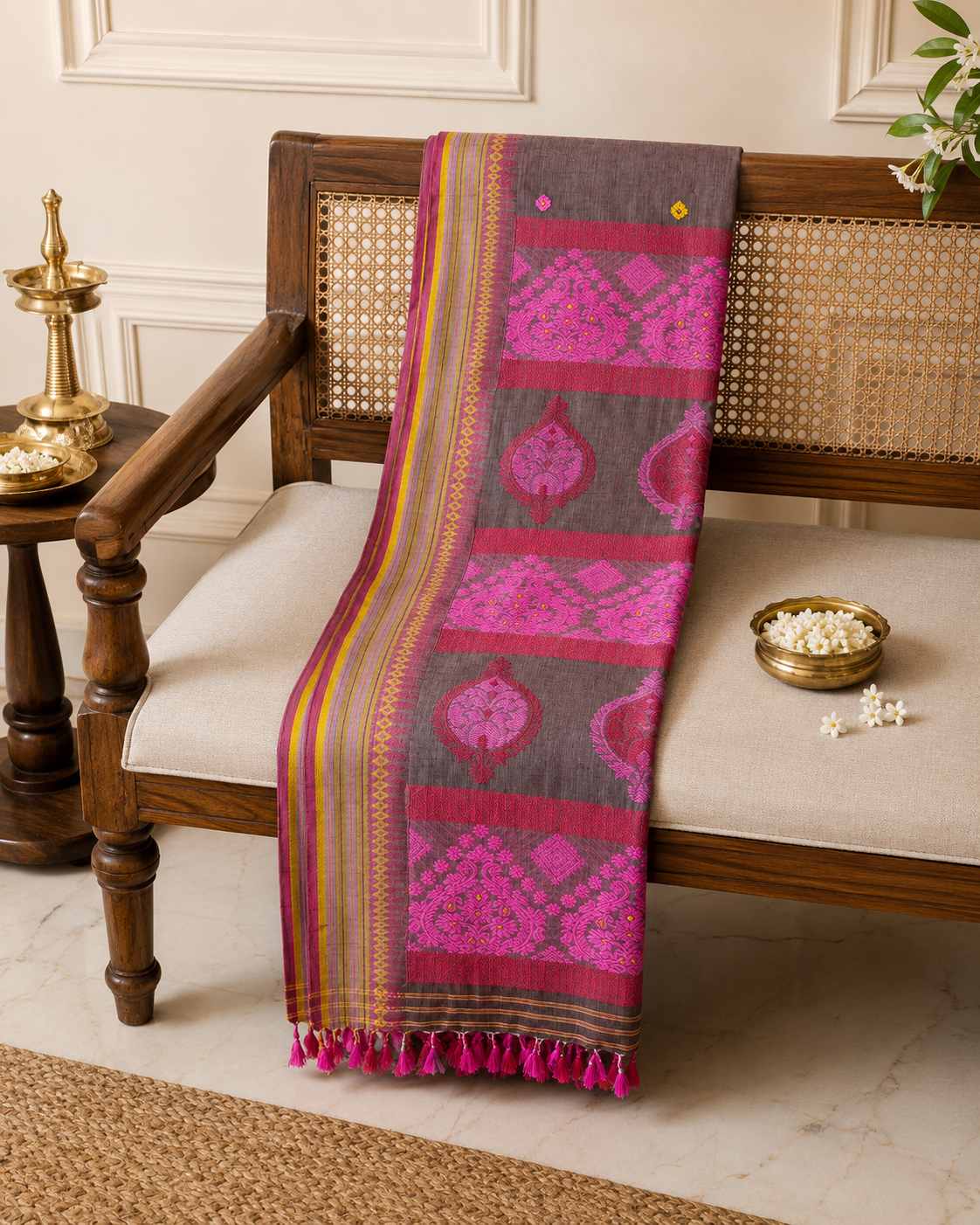 Anaar- Handwoven Assam Cotton