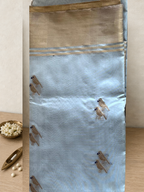 Chakravaka: Pure Silk Ice Blue Chanderi