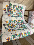 Latika · Ivory Muslin Jamdani with Tulip Trellis