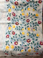 Amoolya: Dense Rose Trellis on Pure Muslin Jamdani