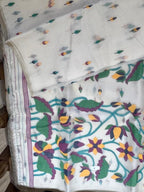 Latika · Ivory Muslin Jamdani with Tulip Trellis