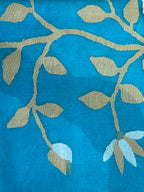Meghna: Turquoise Handwoven Muslin Jamdani