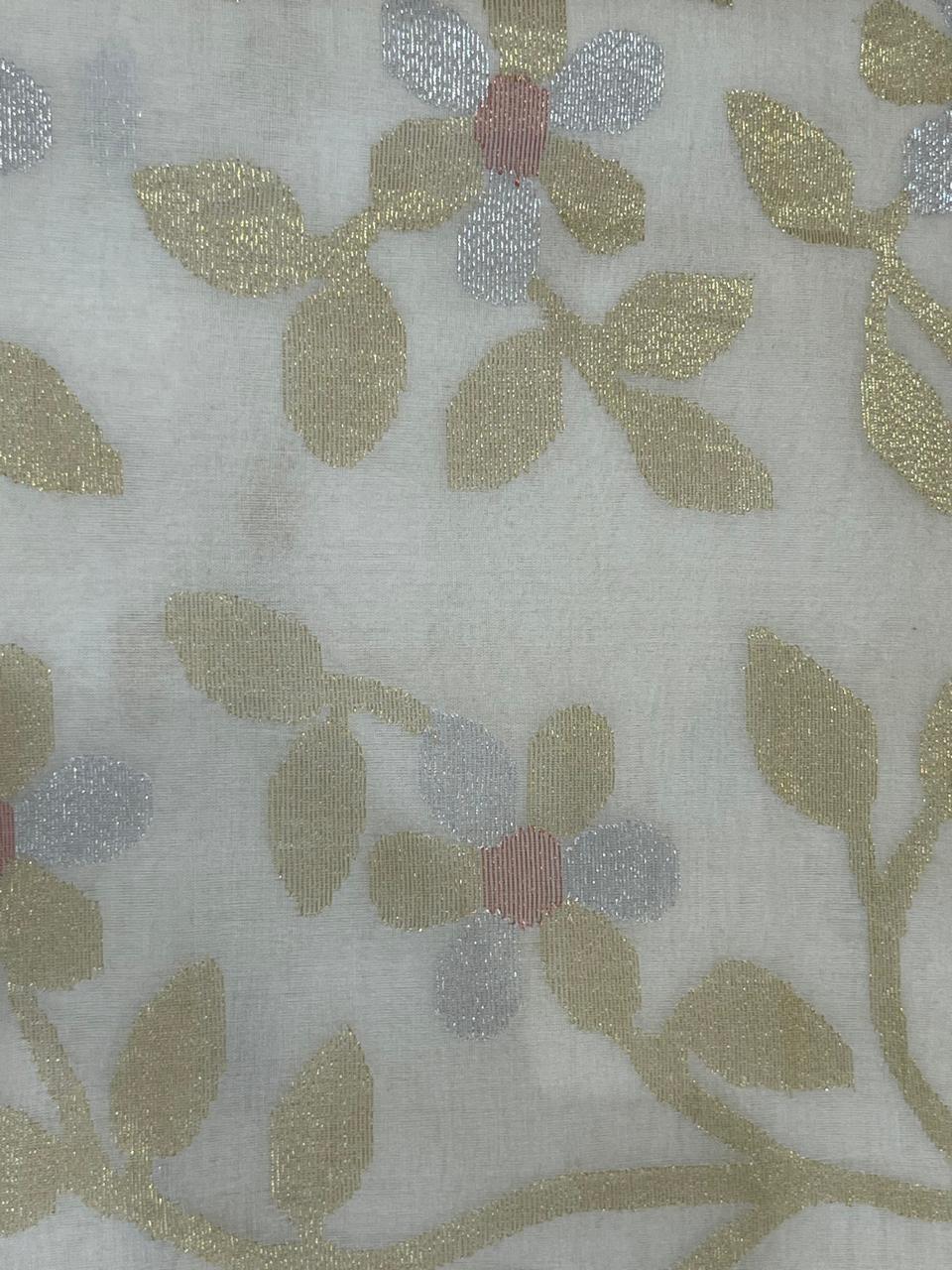 Prabha: Handwoven Ivory Muslin Jamdani