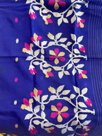Nilamani: Royal Blue Handwoven Jamdani