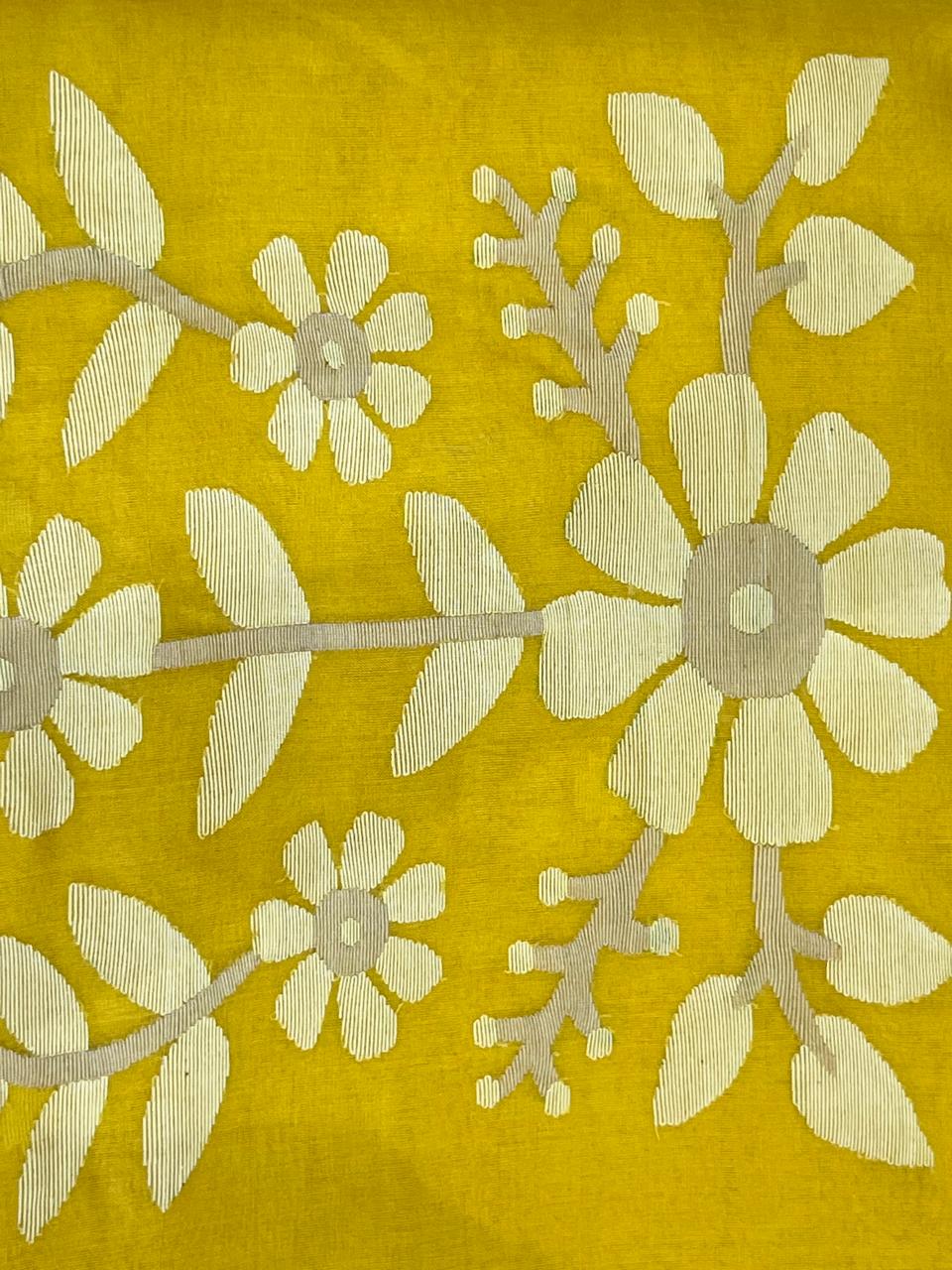 Suryamukhi: Sunflower Yellow Handwoven Jamdani