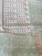 Tarulata: Sage Mist Handwoven Jamdani