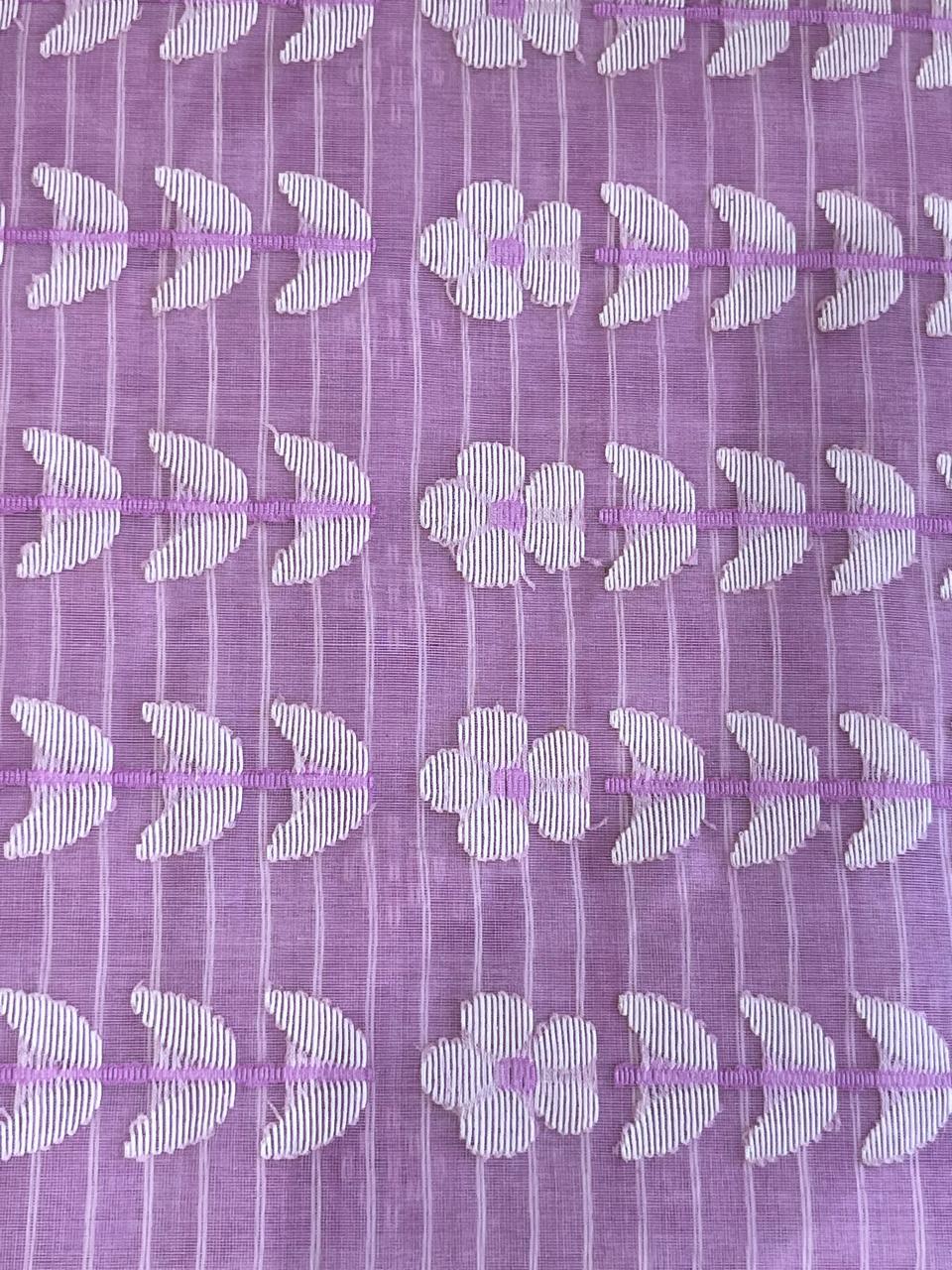 Madhavi: Lilac Handwoven Muslin Jamdani