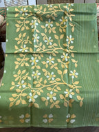 Panna: Green Handwoven Muslin Jamdani