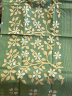 Panna: Green Handwoven Muslin Jamdani