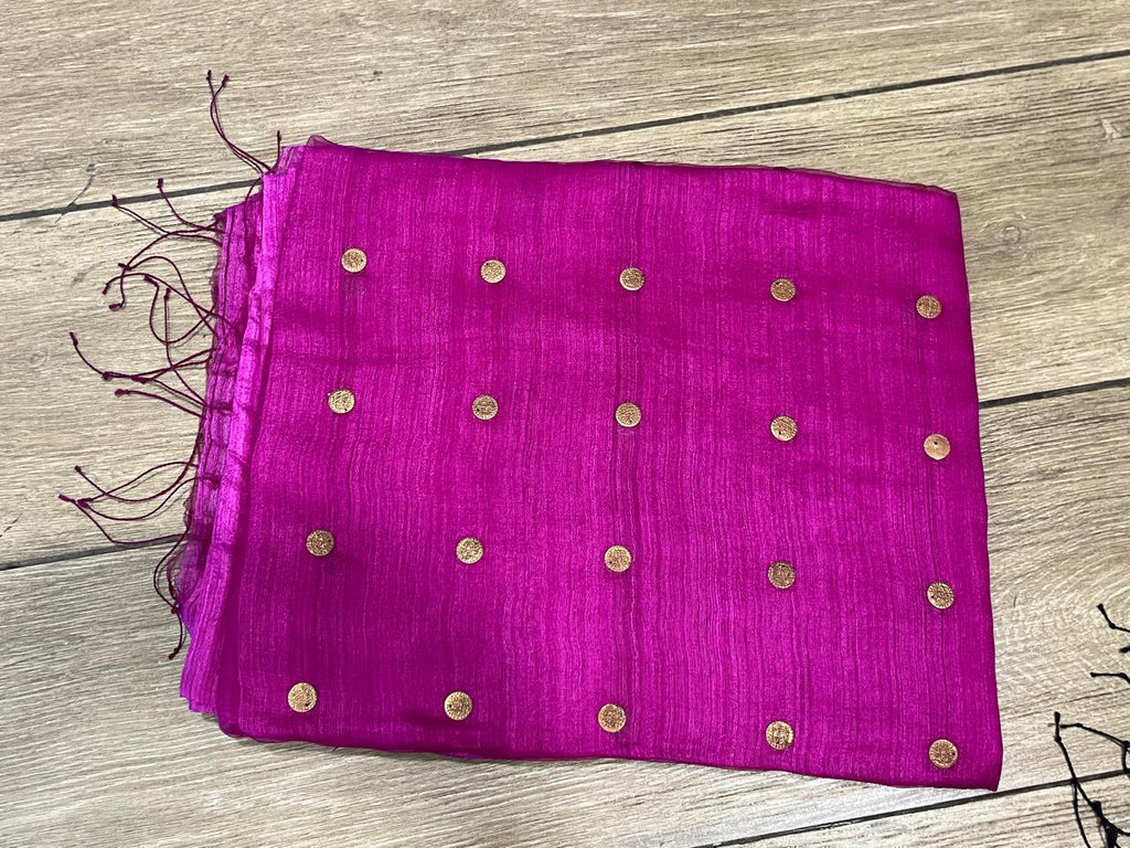 Kavya: Magenta Coin Matka Silk