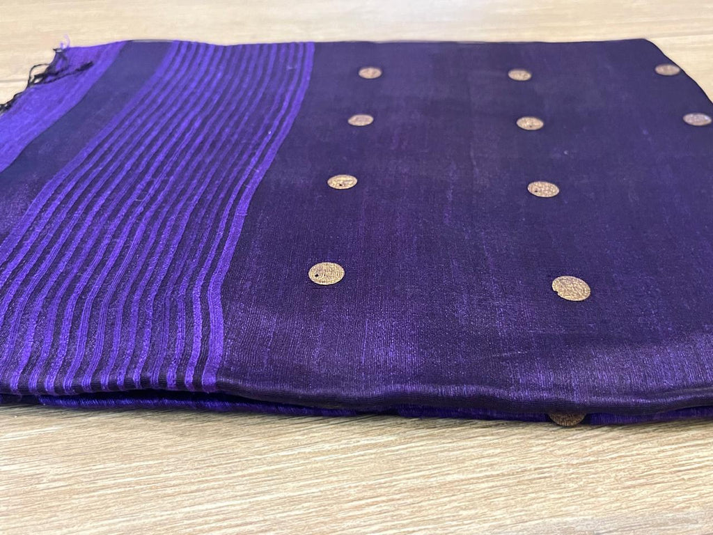 Aparajita: Deep Violet Coin Matka Silk