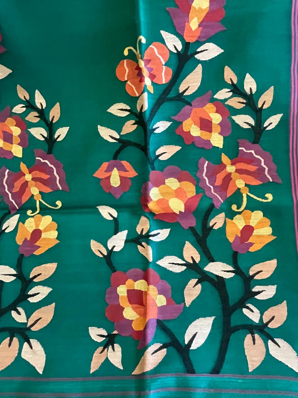Titli: Emerald Matka Silk Jamdani