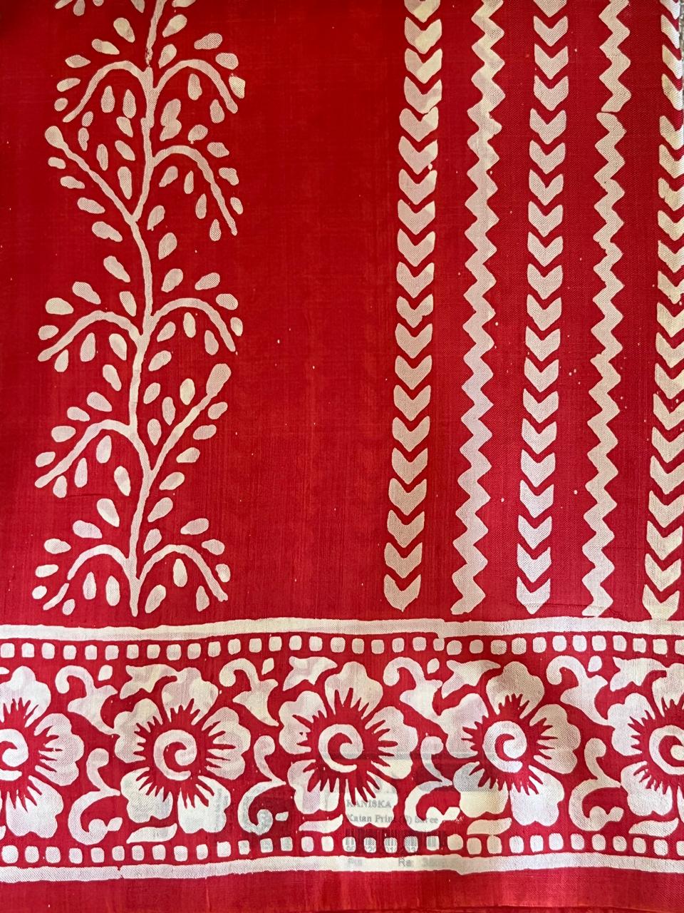 Aruna: Classic Red 3 Ply Bishnupur Pure Silk