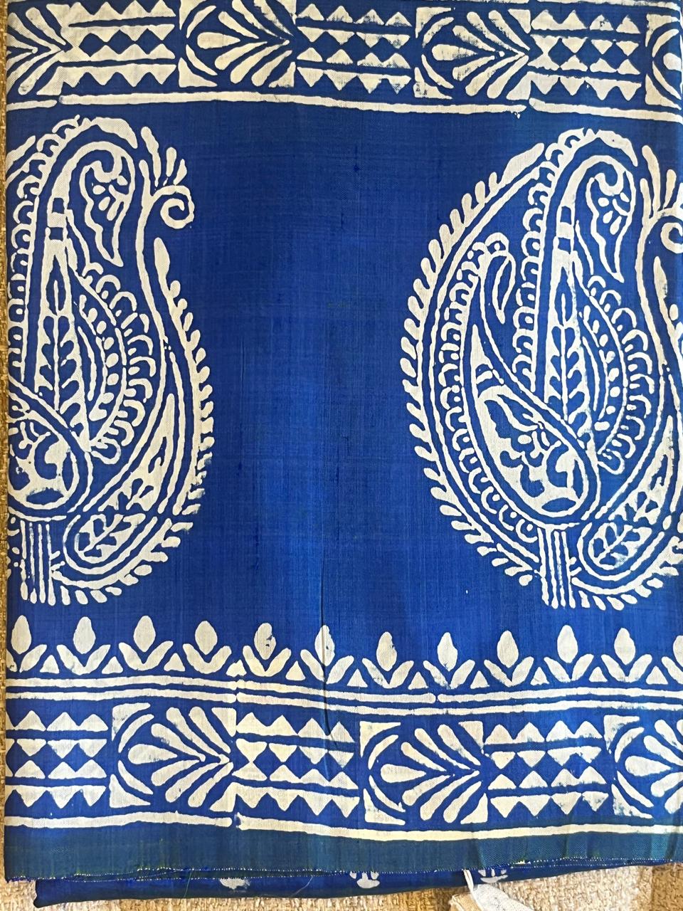 Neeli: Royal Blue 3 Ply Bishnupur Pure Silk