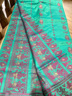 Lahari: Minakari Blue Baluchari with Magenta Butti