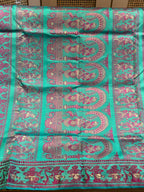 Lahari: Minakari Blue Baluchari with Magenta Butti