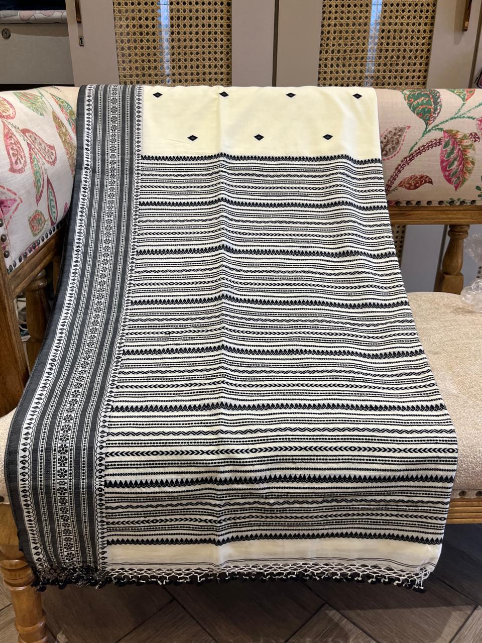 Shubhra: Fine Bengal Cotton with Statement Border