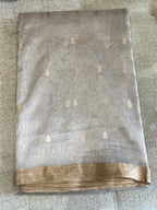 Rekha: Champagne Pure Tissue Banarasi