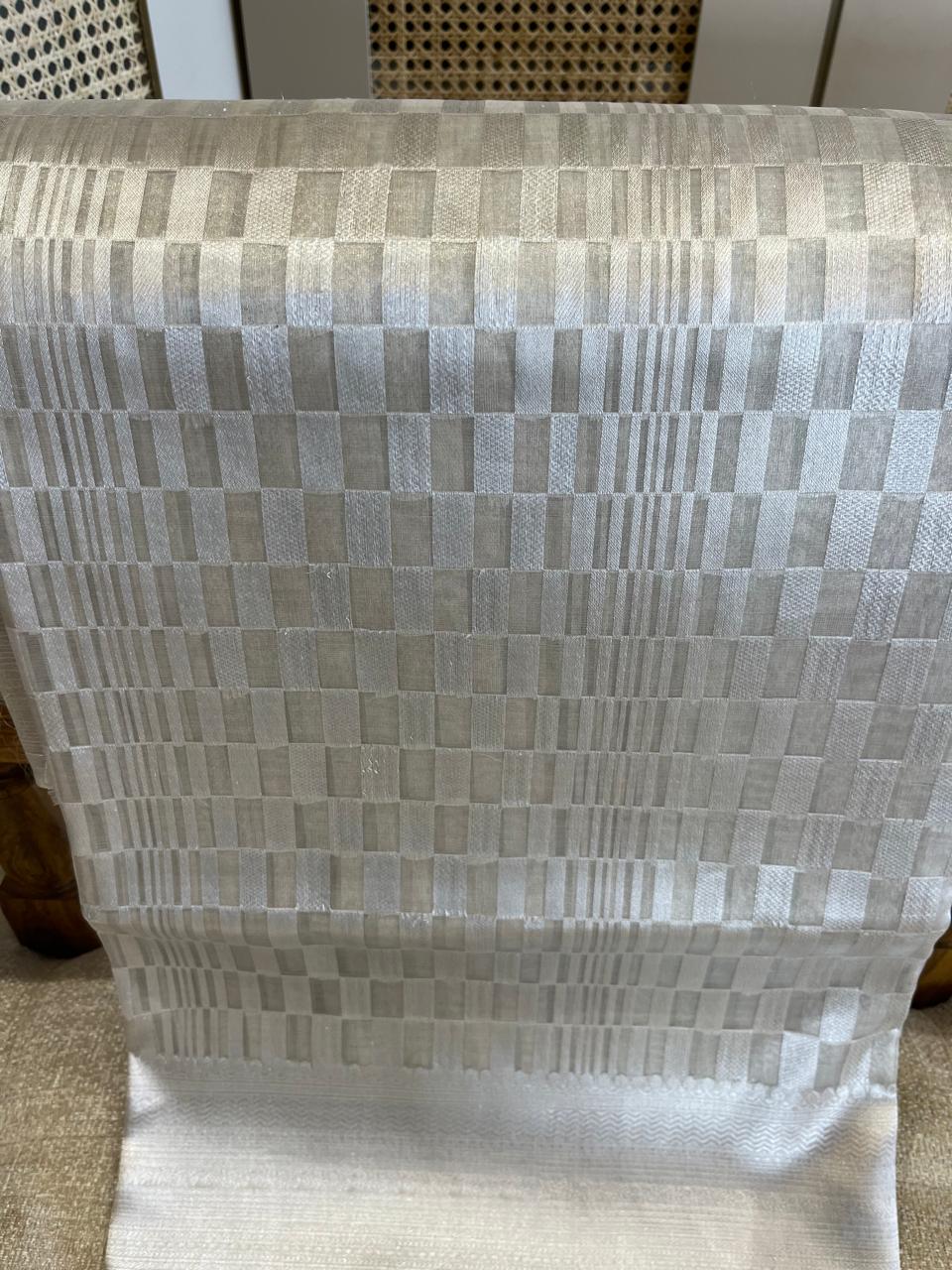 Chandni: Ivory Pure Tissue Banarasi