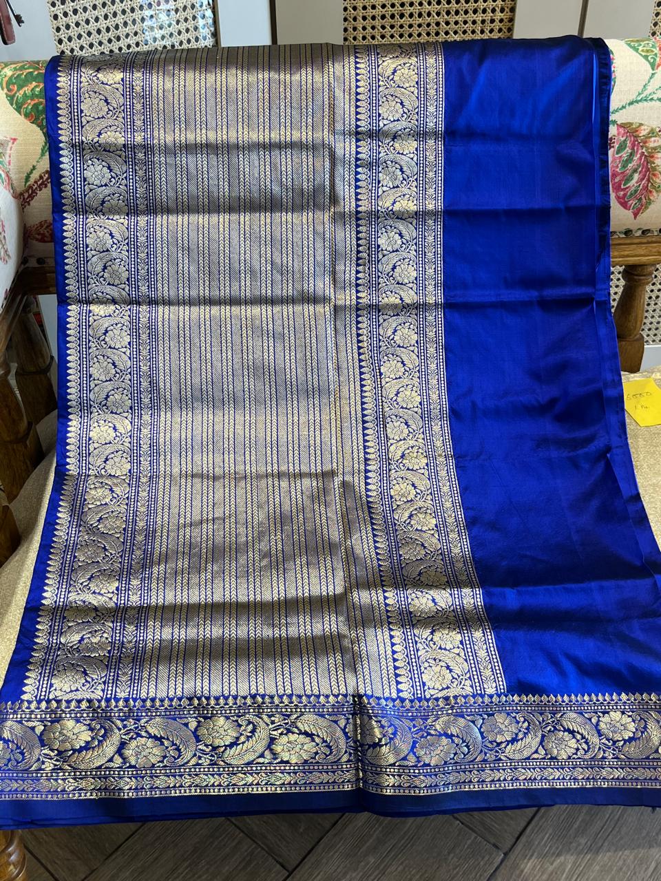 Ishani: Royal Blue Katan Silk Kadhuwa Benarasi