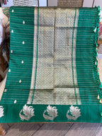Haritha: Lightweight Silk Banarasi, Peacock Border
