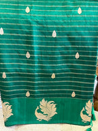 Haritha: Lightweight Silk Banarasi, Peacock Border