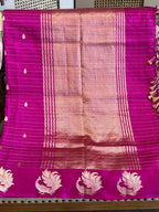 Kalapi: Lightweight Silk Banarasi, Peacock Border