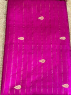 Kalapi: Lightweight Silk Banarasi, Peacock Border