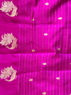 Kalapi: Lightweight Silk Banarasi, Peacock Border