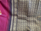 Anaar: Deep Maroon Kanjeevaram with Korvai Gap Border