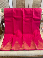 Gulal: Rani Pink Kanjeevaram with Temple Gold Border